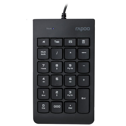 RAPOO K10 Wired Numeric NumberPad Keyboard - Spill Resistant Design, Laser Carved Keycap, Spill-Resistant Design, Easy Installation