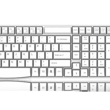 RAPOO X1800S 2.4GHz Wireless Optical Keyboard Mouse Combo Black - 1000DPI Nano Receiver 12m Battery (White)