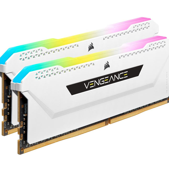 CORSAIR Vengeance RGB PRO SL 16GB (2x8GB) DDR4 3200Mhz C16 White Heatspreader Desktop Gaming Memory