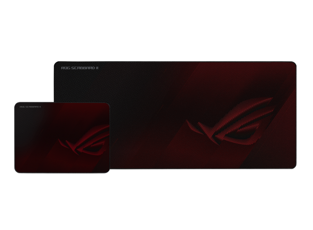 ASUS ROG SCABBARD II Gaming Mouse Pad, Medium 360x260mm + Extended 900x400mm Size, Water/Oil/Dust Respellent, Anti-Fray, Soft Cloth With Rubber Base