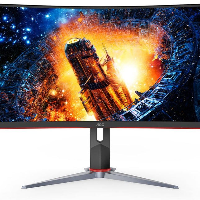 AOC 31.5" Curved 1ms 165Hz Full HD FreeSync Ultra Narrow Border Gaming Monitor - DP x 1, HDMI x 2, VGA x1. VESA100mm Low Blue