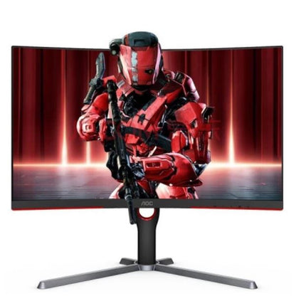 AOC 27' Curved VA QHD 2560 × 1440, 1000R, Free-Sync Premium, 1ms, 165Hz, HDR10, DP, HDMI, HAS, Flicker Free, Low Blue Mode, VESA 100 Gaming Monitor