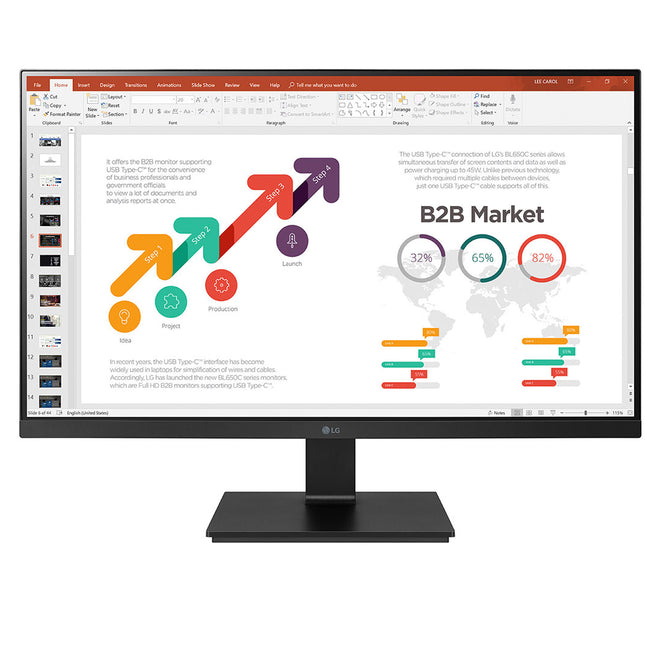LG 23.8" IPS 5ms Full HD B2B Monitor - HDMI/VGA Tilt VESA100mm USB, USB-C