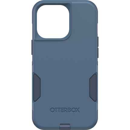 OTTERBOX Apple iPhone 13 Pro Commuter Series Antimicrobial Case - Rock Skip Way (Blue) (77-83440), Wireless Charging Compatible