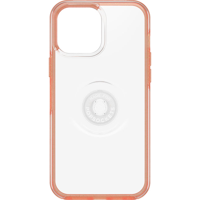 OTTERBOX Apple iPhone 13 Pro Max Otter + Pop Symmetry Series Clear Case - Melondramatic (Clear/Orange) (77-83713), Swappable PopTop