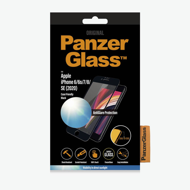PANZER GLASS iPhone 6/6s/7/8/SE (2020) - Anti-glare (2700) - Screen Protector - Full Frame Coverage