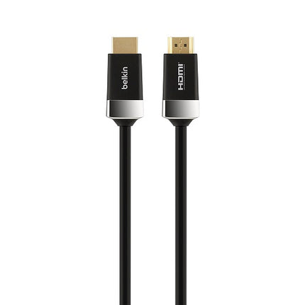 BELKIN Advanced Series High Speed w/Ethernet HDMI Cable 4K/Ultra HD Compatible 2M - Black (AV10050bt2M), Perfect for 4K TVs, 18Gbps bandwidth