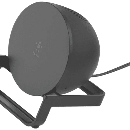 BELKIN 10W Fast Wireless Charging Stand with Speaker Black- Compact Design, Case-compatible, Crystal-clear speaker and microphone