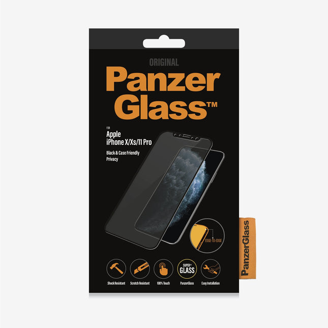 PANZER GLASS iPhone X / Xs / 11 Pro - Privacy (P2664) - Screen Protector - Full frame coverage, Rounded edges