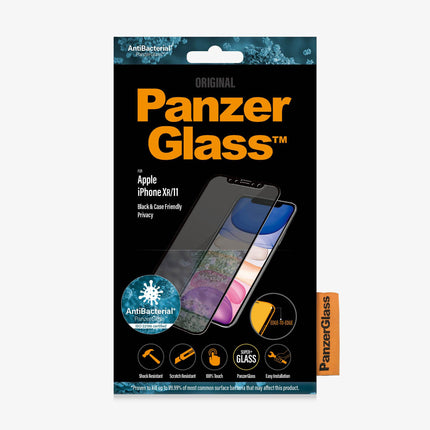 PANZER GLASS Apple iPhone XR/11 - Black - Privacy (P2665) - Screen Protector - Anti-glare coating, Blue light reduction, Original PanzerGlass