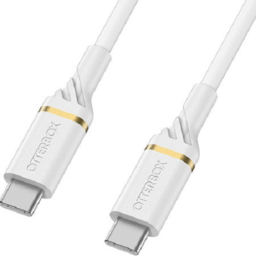 OTTERBOX USB-C to USB-C Fast Charge Cable - Cloud Dust White - Durable, trusted and built to last