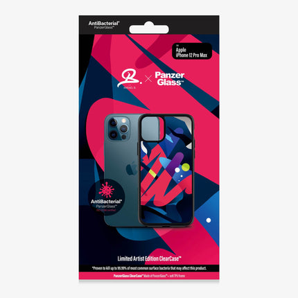 PANZER GLASS Mikael B. Limited Artist Edition ClearCase Apple iPhone 12 Pro Max (0301) 100% recycled TPU frame.