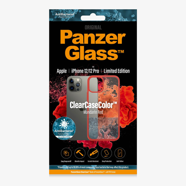 PANZER GLASS ClearCaseColor Apple iPhone 12/12 Pro - Mandarin Red Limited Edition (0280) enhance protection