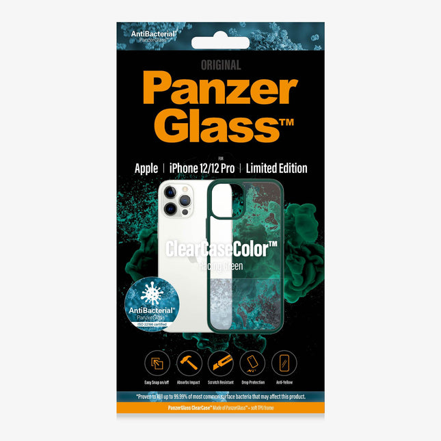 PANZER GLASS ClearCaseColor Apple iPhone 12/12 Pro - Racing Green Limited Edition (0268) Tempered anti-aging glass back