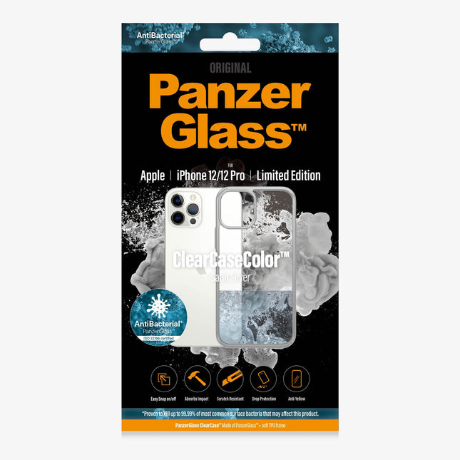 PANZER GLASS ClearCaseColor Apple iPhone 12/12 Pro - Satin Silver Limited Edition (0271) Slim fashionable design