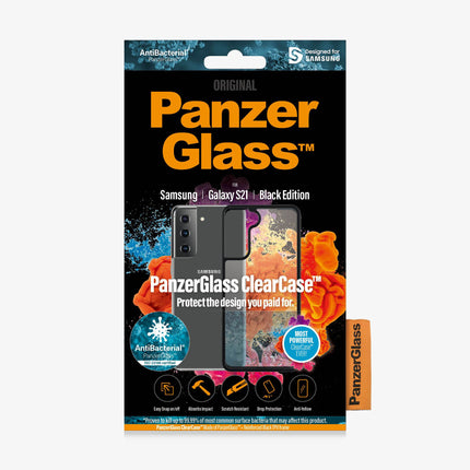 PANZER GLASS ClearCase  Samsung Galaxy S21 - Black Edition- (0261) Scratch resistant