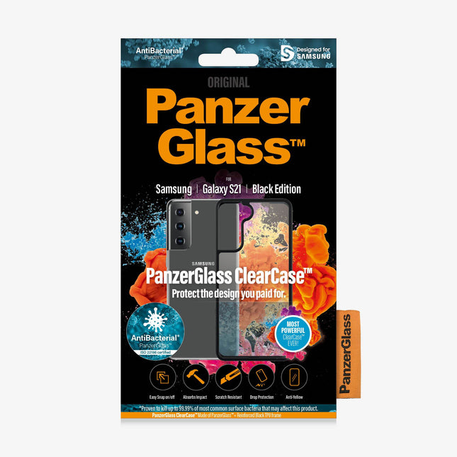 PANZER GLASS ClearCase  Samsung Galaxy S21 - Black Edition- (0261) Scratch resistant