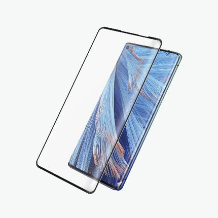 PANZER GLASS Screen Protector - Case Friendly - For Oppo Find X2 neo Full Frame Coverage, Rounded Edges, Crystal Clear, Anti Bacterial