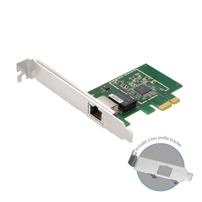 EDIMAX EN-9225TX-E 2.5 Gigabit Ethernet PCI Express Server Adapter, PCIE Gen 2 x 1, 16K Jumbo Frames, Supports IEEE 802.1Q/QOS/VLAN ID Tagging
