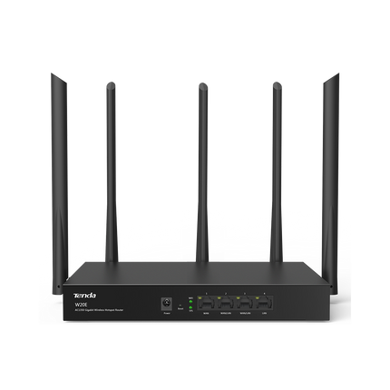 TENDA W20E AC1350 Gigabit Wireless Load Balance Router, 500 Square Meters, 867/450Mbps, 100 Users, Gigabit Port, Remote Domain Maintenance, Metal Case
