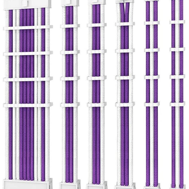 ANTEC PSU - Sleeved Extension Cable Kit V2 - Purple / White. 24PIN ATX, 4+4 EPS, 8PIN PCI-E, 6PIN PCI-E, Compatible with Standard PSU