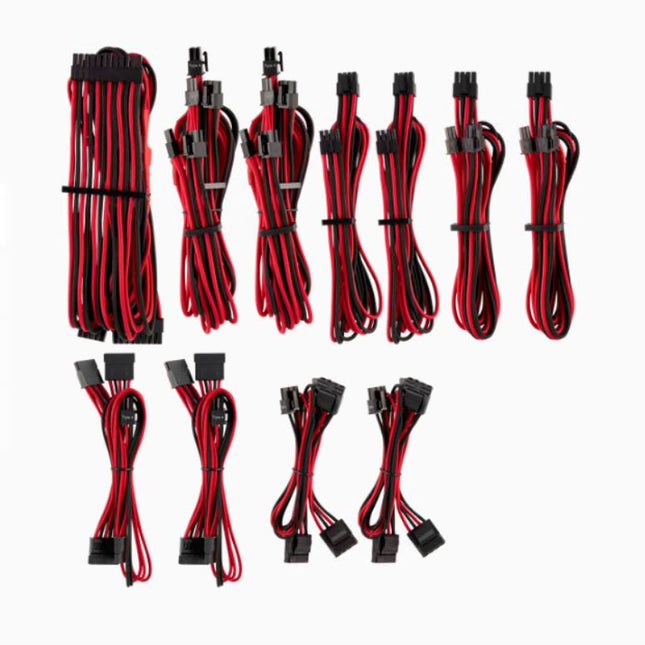 CORSAIR Corsair PSU - RED/BLACK Premium Individually Sleeved DC Cable Pro Kit, Type 4 Generation 4
