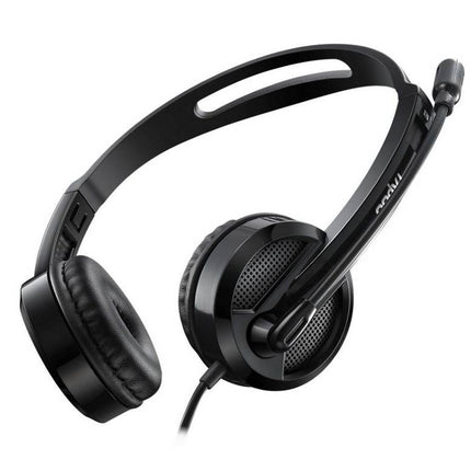 RAPOO H100 Wired Stereo Headsets - HD Voice Rotary Microphone Volume Adjustment 3.5mm