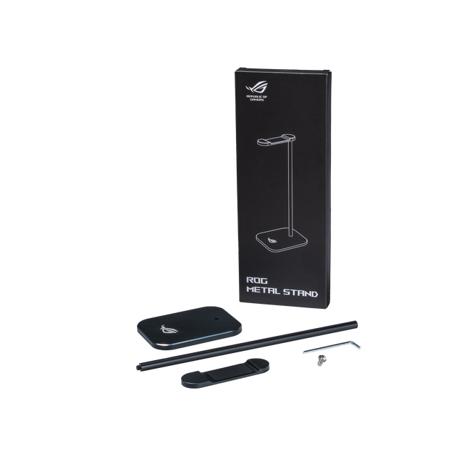 ASUS ROG Metal Headset Stand, 27.5cm Stand Height For Most Headsets, Scratch Resistant Metal, Rubber Stand, Sleek Design
