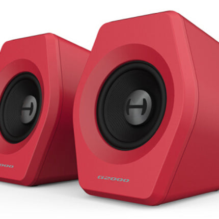EDIFIER G2000 Gaming 2.0 Speakers System - Bluetooth V4.2/ USB Sound Card/ AUX Input/RGB 12 Light Effects/ 16W RMS Power Red