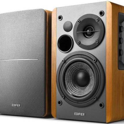 EDIFIER R1280DB - 2.0 Lifestyle Bookshelf Bluetooth Studio Speakers Brown - 3.5mm AUX/RCA/BT/Optical/Coaxial Connection/Wireless Remote