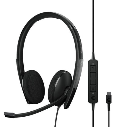 SENNHEISER | Sennheiser ADAPT 160 USB-C II On-ear, double-sided USB-C headset with in-line call control and foam earpads. Optimised for UC.
