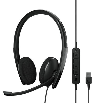 SENNHEISER | Sennheiser ADAPT 160T USB II On-ear, double-sided USB-A headset with in-line call control and foam earpads. Certified for Microsoft Teams