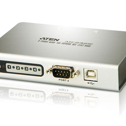 ATEN Serial Hub 4 Port USB to RS232 Converter w/ 1.8m cable, Supports Hot-Swapping & Plug and Play