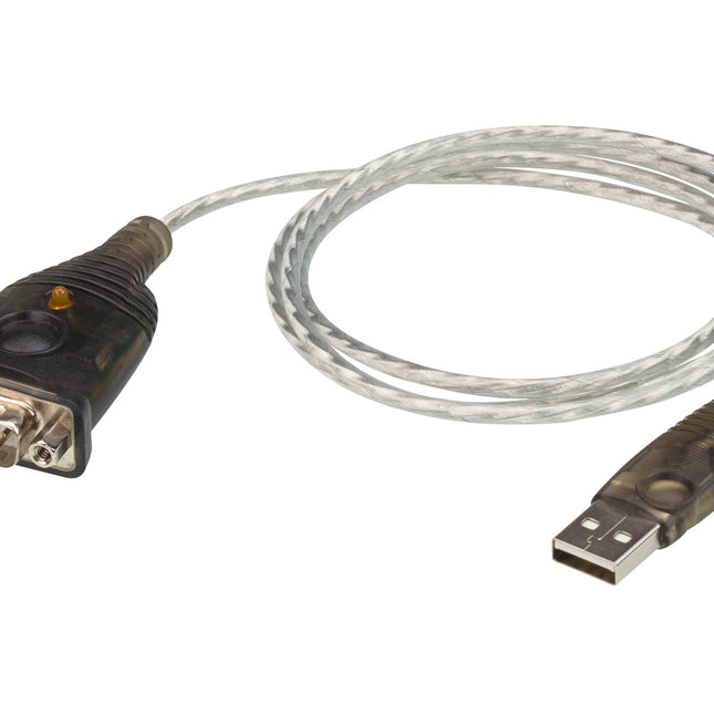 ATEN USB to RS232 converter with 1m cable， 921.6 Kbps Transfer Rate, Compatible with Windows, Mac, Linux