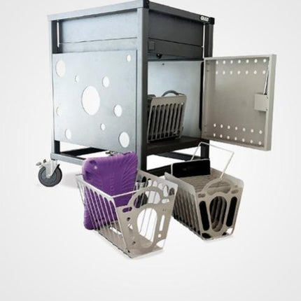 Gilkon Tablet Basket Kit / 2 Baskets / Mounting Brackets / Fixings / *** Compatible with 30 Bay PC Vault Trolley (2LCMT-30)***