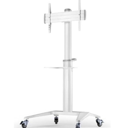 Atdec mobile TV Cart White - AD-TVC-70A-W - Supports Up to 70" &amp 70kg - Adjustable height