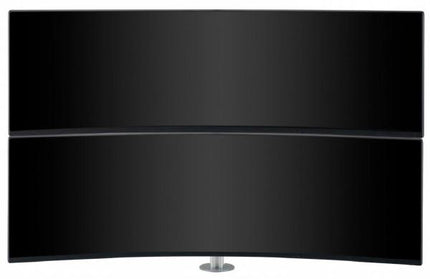 Atdec AWMS-2-LTH75 - Dual Monitor Mount, Curved Monitors, Heavy &amp Large Displays, All-In-One PCs, Vesa 75 x 75, 100 x 100, Weight up to 14KG- Silver