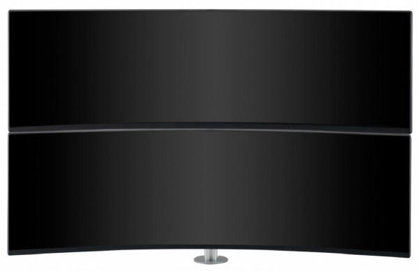 Atdec AWMS-2-LTH75 - Dual Monitor Mount, Curved Monitors, Heavy &amp Large Displays, All-In-One PCs, Vesa 75 x 75, 100 x 100, Weight up to 14KG- Silver