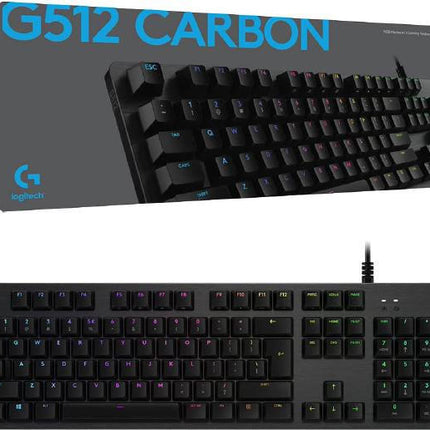 Logitech G512 Carbon RGB Mechanical Gaming Keyboard - GX RED Linear