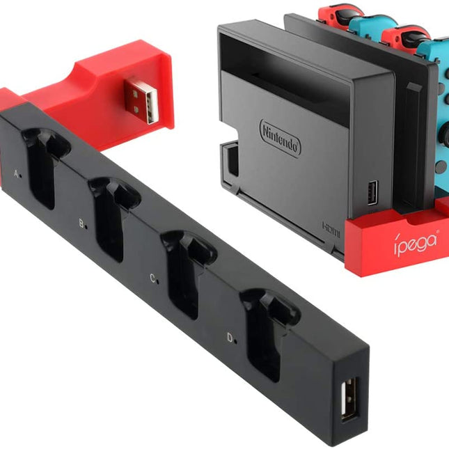 4 in1 Charger Station Stand for Nintendo Switch Joy-con with LED Indication
