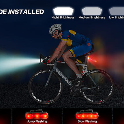 Bike LED Light 550LM Front and Back USB Rechargeable with 4000mAh Power Bank and IPX4 Waterproof