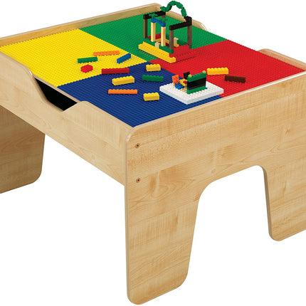 Lego Compatible 2 in 1 Activity Table for kids (Natural)