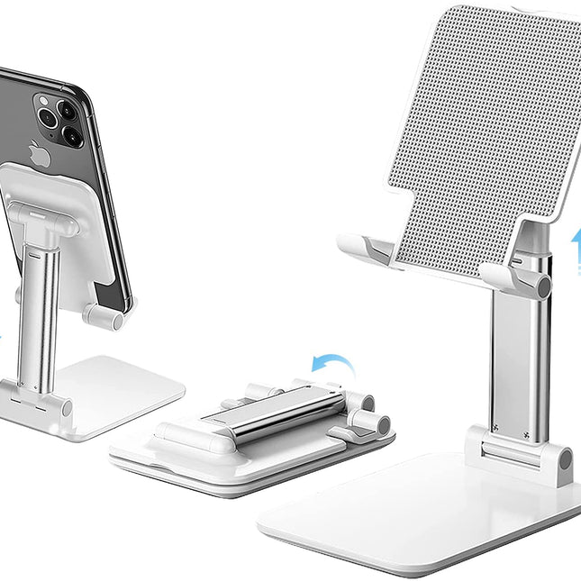 Adjustable Cell Phone and Tablet Holder Compatible with ipad, iPhone, Samsung and All Smartphones