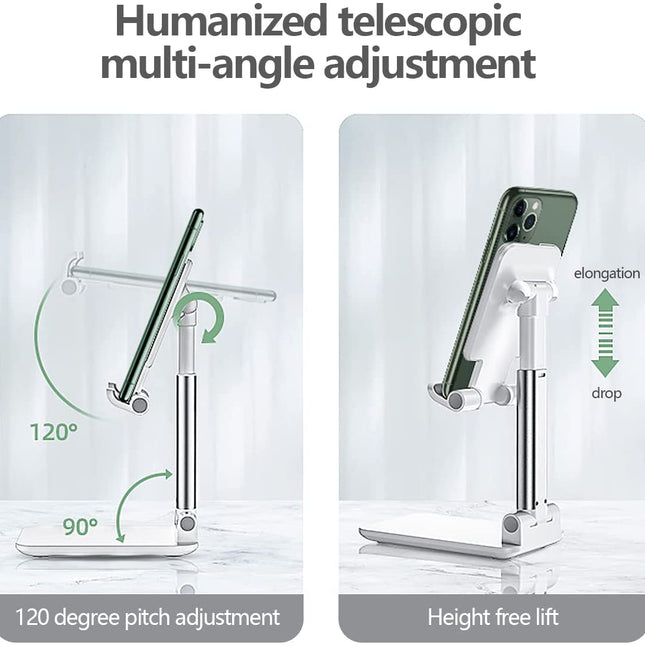 Adjustable Cell Phone and Tablet Holder Compatible with ipad, iPhone, Samsung and All Smartphones