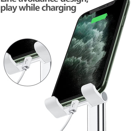 Adjustable Cell Phone and Tablet Holder Compatible with ipad, iPhone, Samsung and All Smartphones