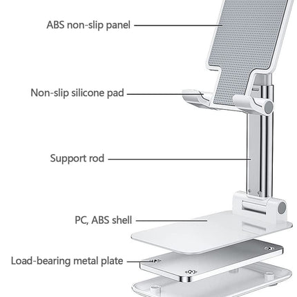 Adjustable Cell Phone and Tablet Holder Compatible with ipad, iPhone, Samsung and All Smartphones