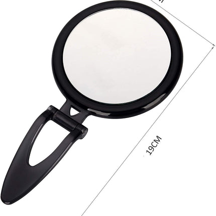 20X Magnifying Hand Mirror Two Sided Use for Makeup Application, Tweezing, and Blackhead/Blemish Removal (10 cm Black)