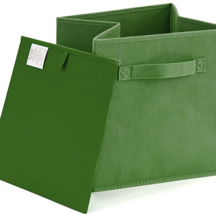 Pack of 6 Foldable Fabric Basket,  Collapsible Storage Cube for Nursery, Office, Home Decor, Shelf Cabinet, Cube Organizers (Kale Green)