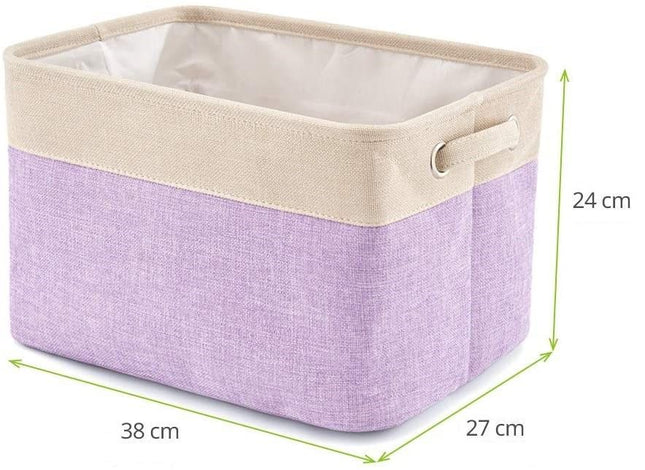 Pack of 3 Foldable Fabric Basket Bin,  Collapsible Storage Cube for Nursery, Office, Home Decor, Shelf Cabinet, Cube Organizers (Mixed Color)
