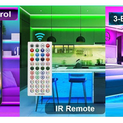 5M LED Strip Lights Rope Light for Bedroom and Home (5050 Lights Strip App with Remote Control)